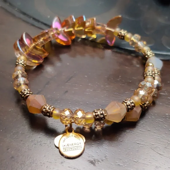 Alex and Ani Women's Deity Wrap Honey Bracelet, Rafaelian Gold, Expandable - Picture 2 of 3